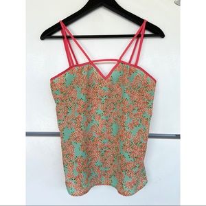 Tulle Summer Floral Strappy Blouse